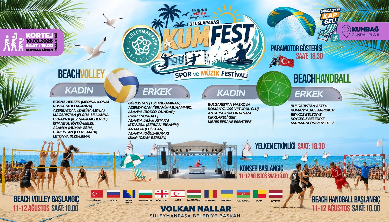 Kumbağ’da üç gün sürecek spor ve müzik şöleni başlıyor
