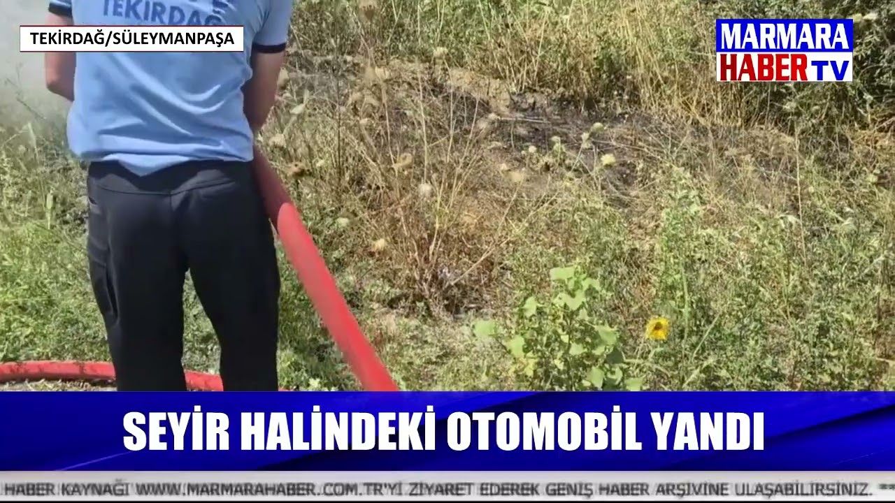 Seyir halindeki otomobil yandı