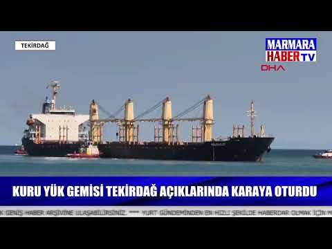 Kuru yük gemisi Tekirdağ açıklarında karaya oturdu