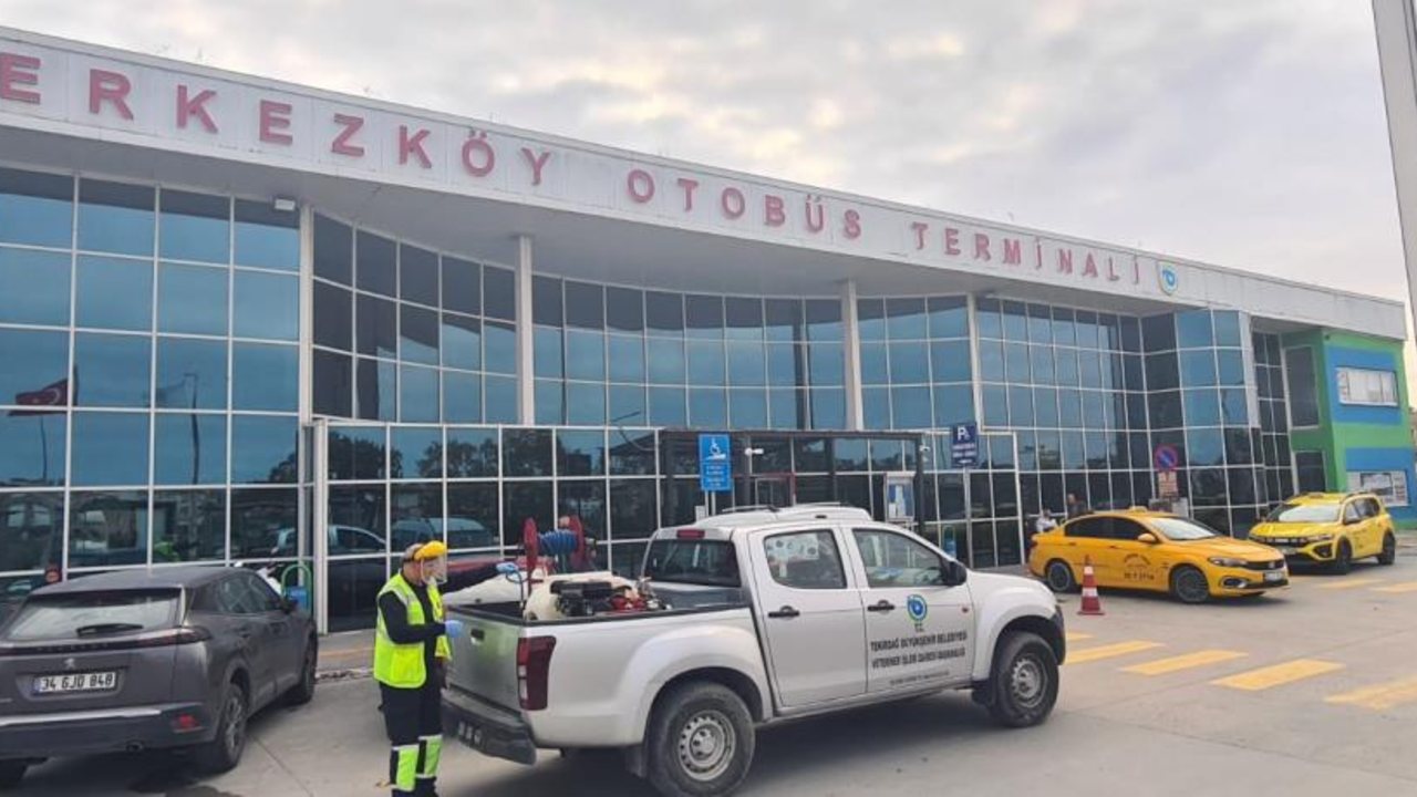 Tekirdağ’ın otogarlarında haşere ve kemirgen önlemi