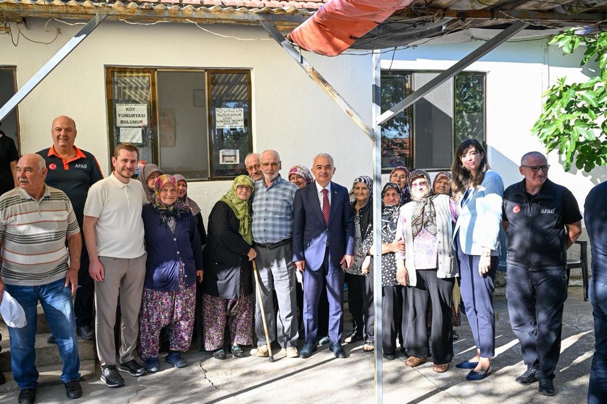 Vali Turan’dan yağıştan etkilenen köylere ziyaret