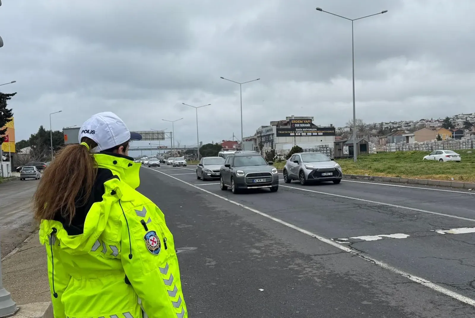 Bayram dönüşü Tekirdağ-İstanbul kara yolunda araç yoğunluğu