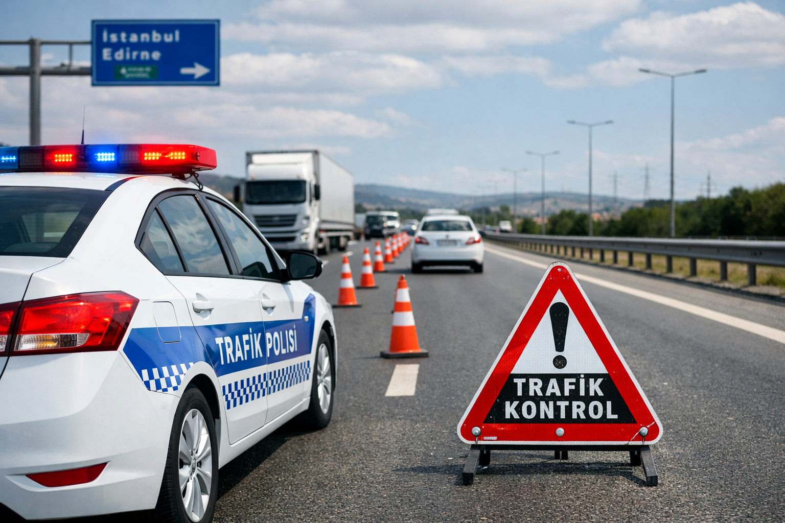 Bayram trafiğinde 445 polis görev yapıyor
