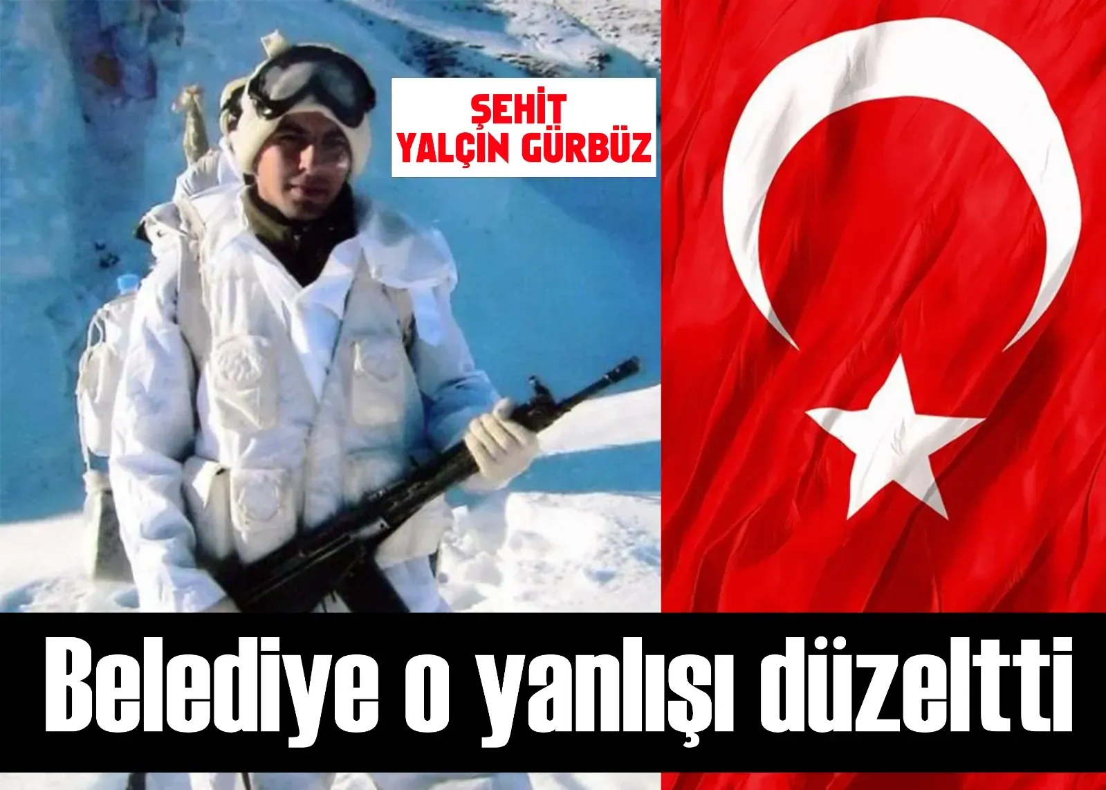 Belediye o yanlışı düzeltti  