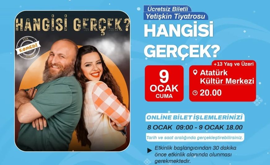Çerkezköy Belediyesi’nin Ocak ayı kültür sanat etkinlikleri belli oldu
