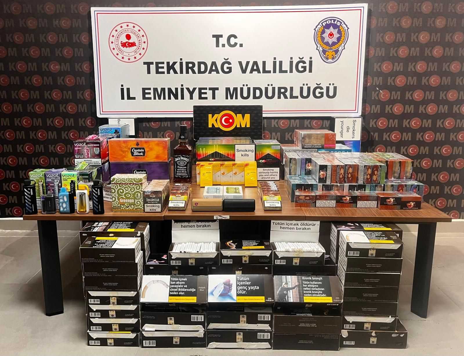 Tekirdağ polisi şehir genelinde kaçakçılığa barikat kurdu