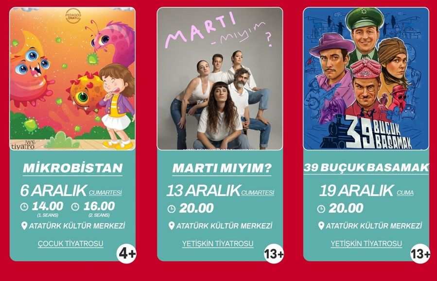 Aralık ayı kültür sanat programı belli oldu