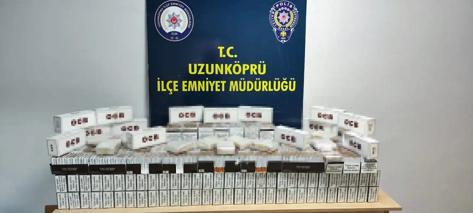 55 bin 120 kaçak makaron ele geçirildi