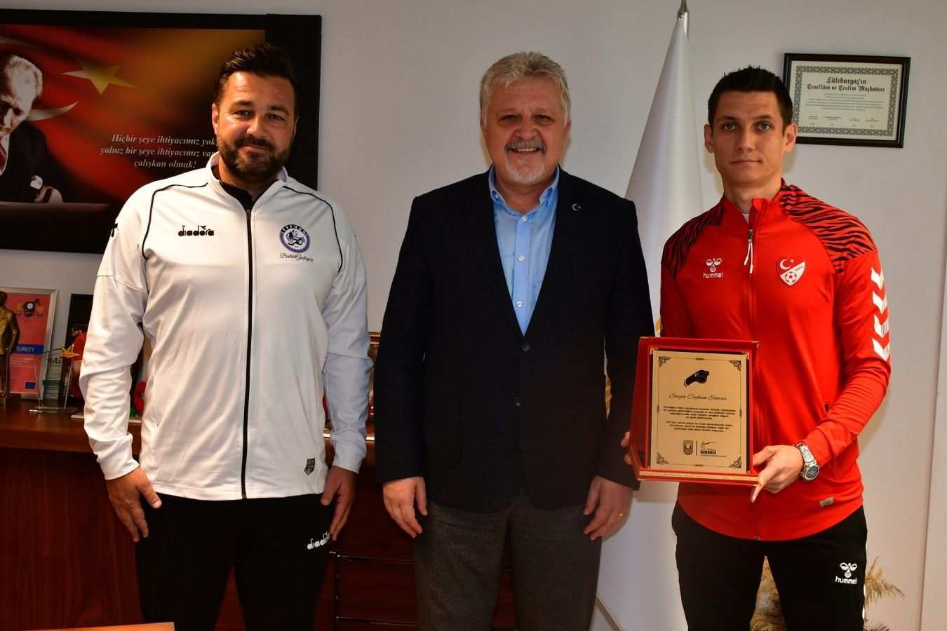 Örnek davranış sergileyen hakemden Başkan Gerenli’ye ziyaret