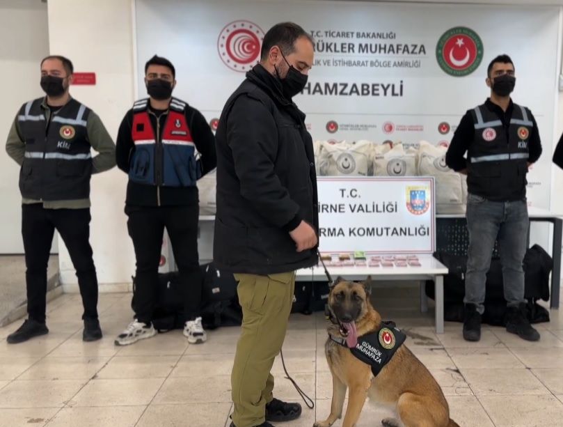 Hamzabeyli Gümrük Kapısı’nda 105 kilo esrar ele geçirildi