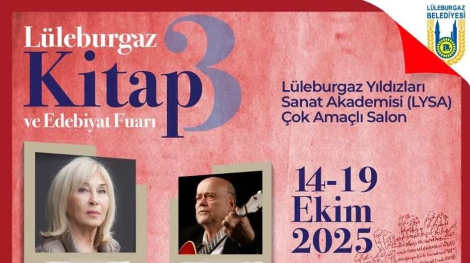 Lüleburgaz 3. Kitap ve Edebiyat Fuarı 14 Ekim'de