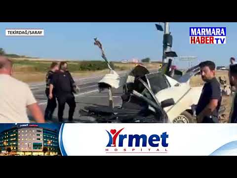 Araç ikiye bölündü burnu bile kanamadı